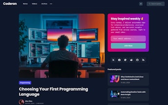 Coderon – A super modern, unique Jekyll blog theme – Jekyll Themes