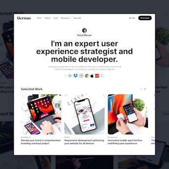Gerous – new modern personal portfolio theme