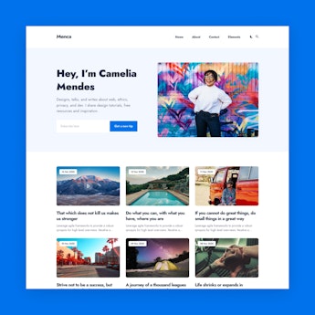 Menca – a creative personal blog Jekyll theme Jekyll Theme