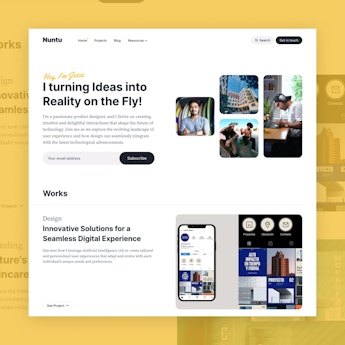 Nuntu – an impressive, creative portfolio theme