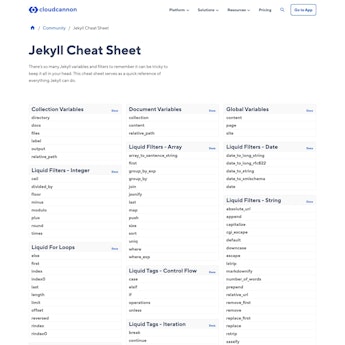 Jekyll Cheat Sheet