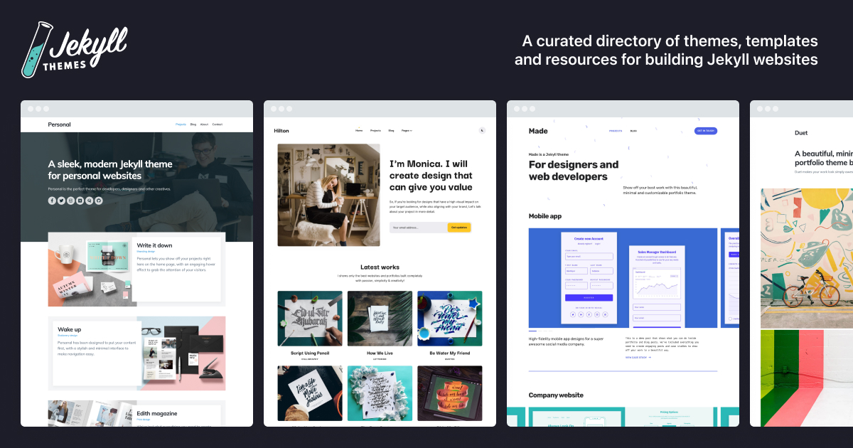 Jekyll Themes – A Curated Directory