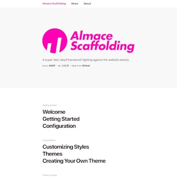 Almace Scaffolding Jekyll Theme