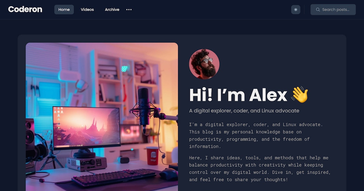 Coderon – A super modern, unique Jekyll blog theme – Jekyll Themes