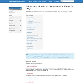 Documentation Jekyll Theme