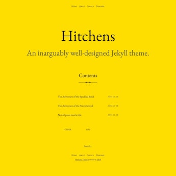 Hitchens Jekyll Theme