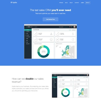 Hydra landing page theme